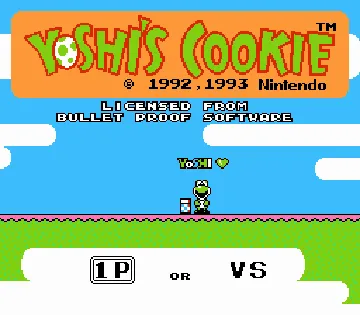 Yoshi's Cookie (Europe) (Virtual Console) screen shot title